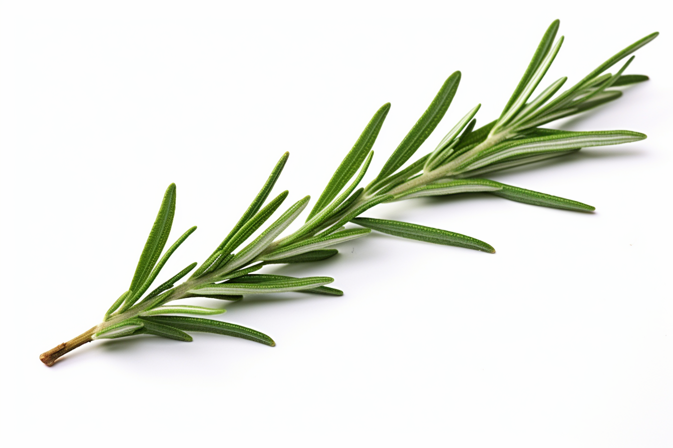 Green Rosemary Leaf Macro Shot