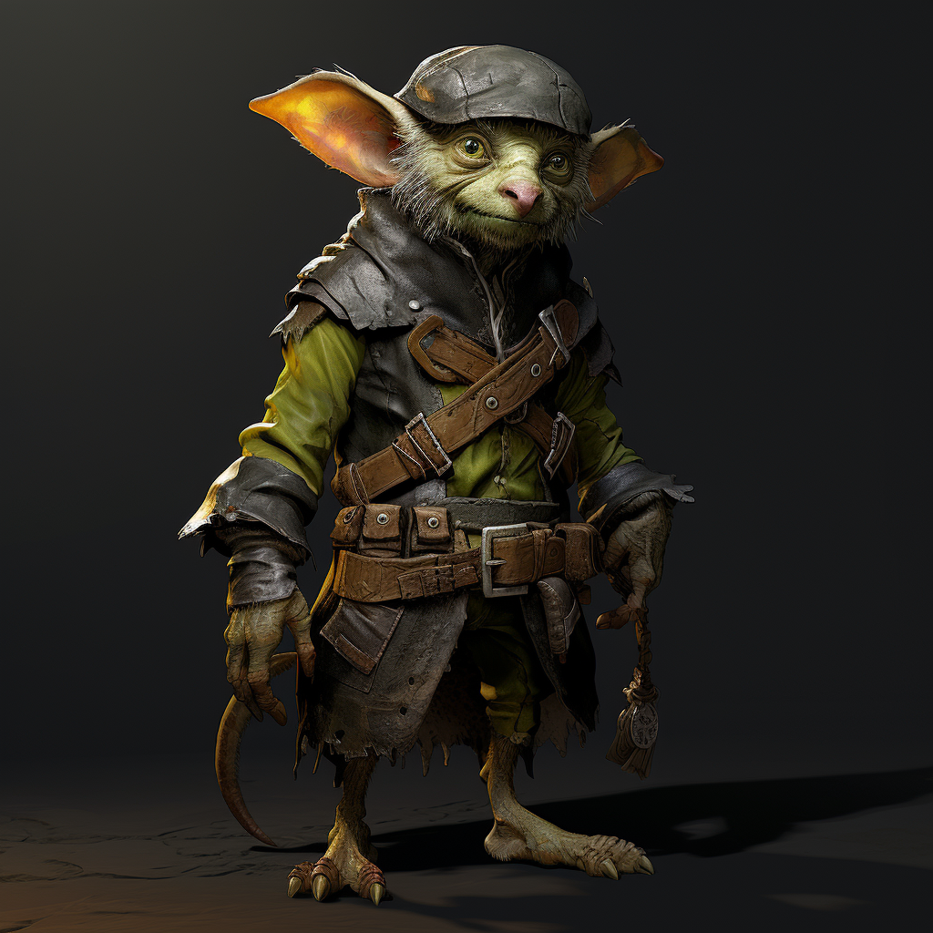 Goblin rogue with pet rat