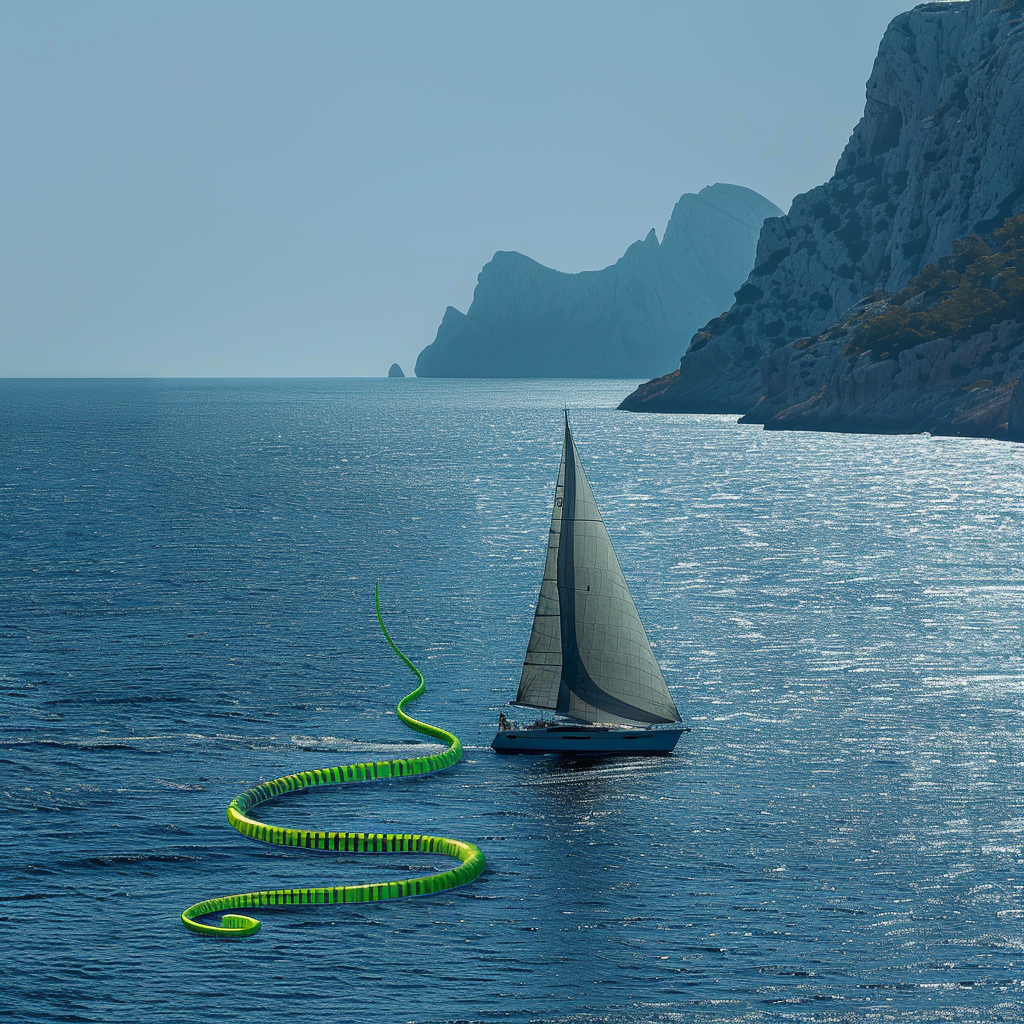 Green Snake Boat in Sunny Cape Formentor