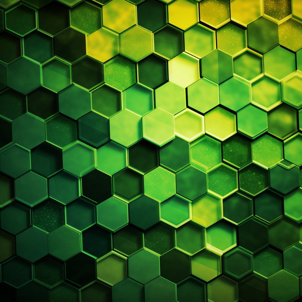 Lively green sustainable honeycomb background