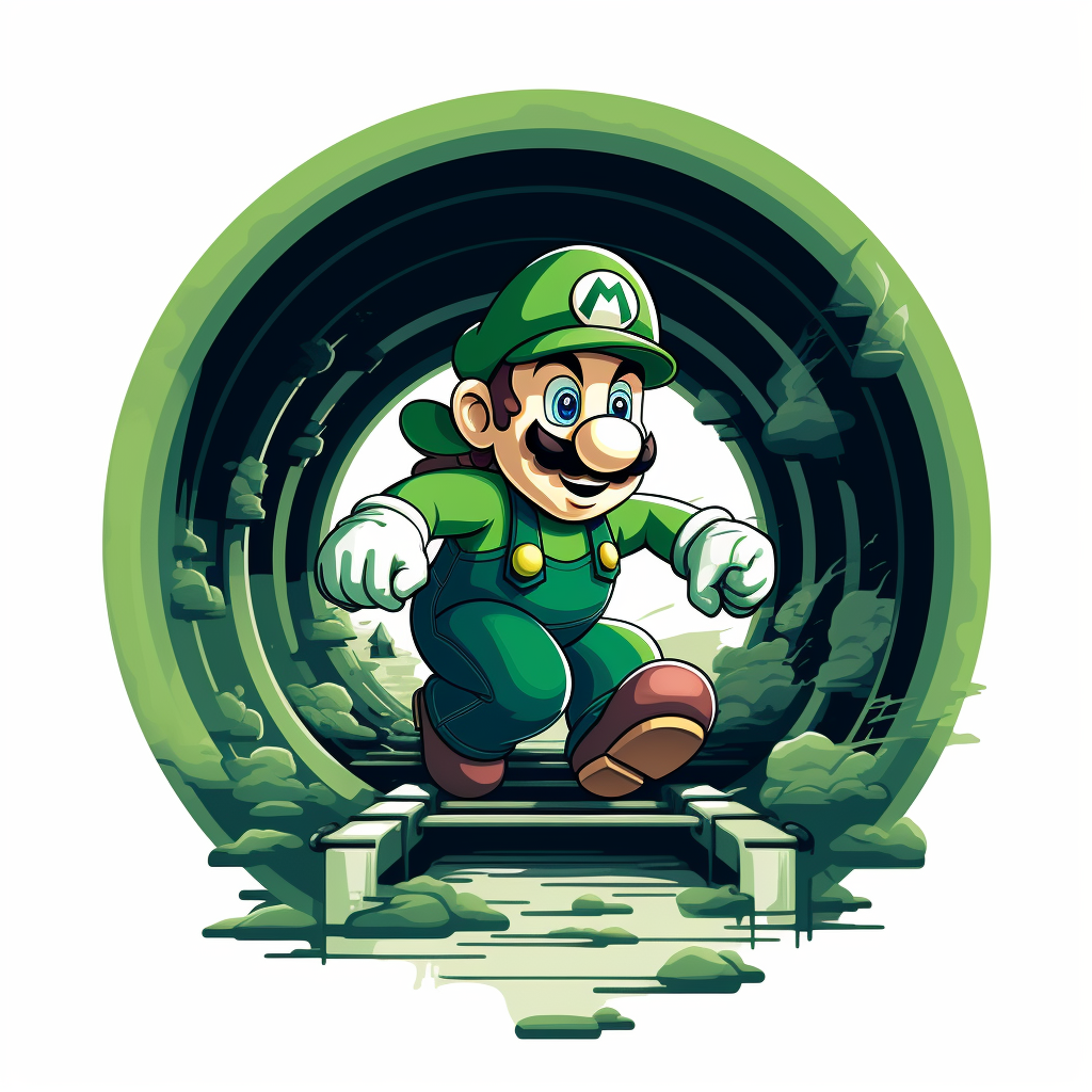 Super Mario green tube sketch