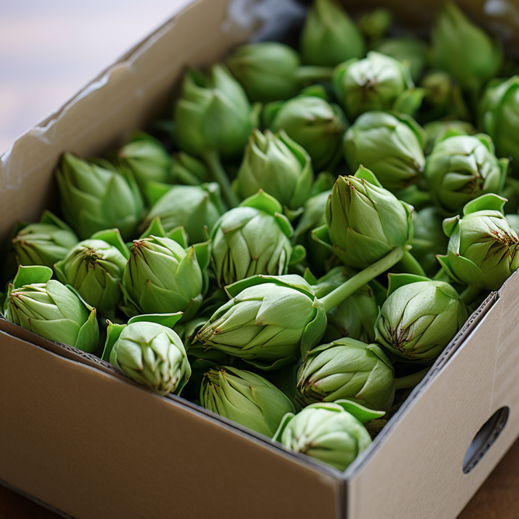 Vibrant green unopened rosebuds