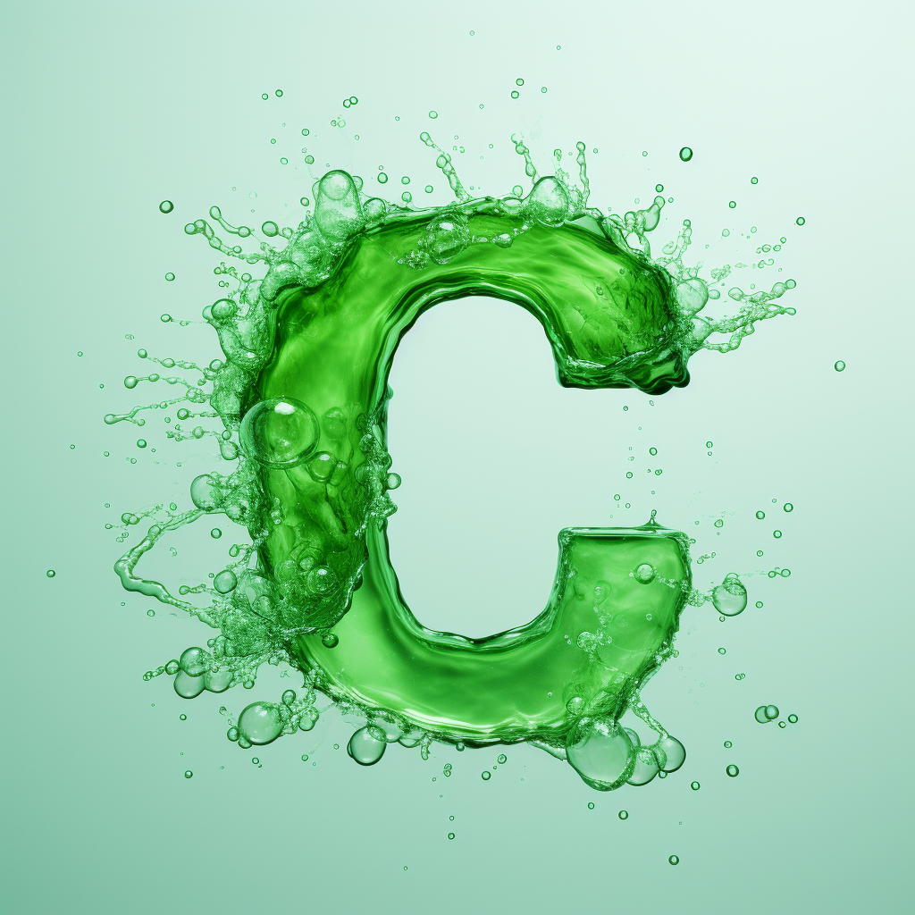 Green water flowing c on sunlite background