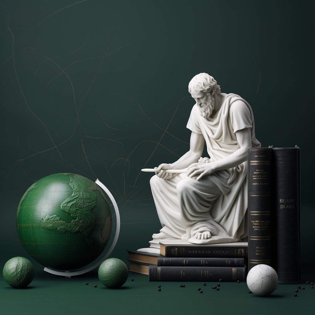 Green and white print poster exemplifying philosophy