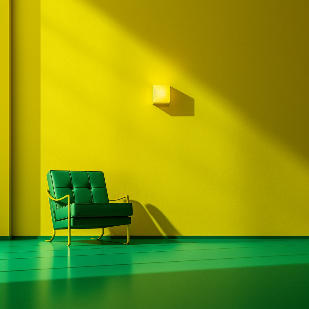 Green and yellow minimalistic design