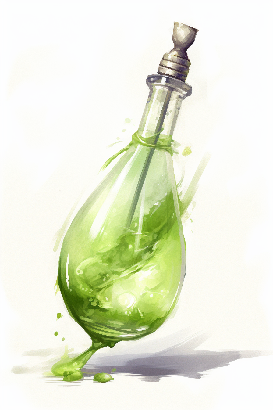 Green potion ampoule fantasy RPG item