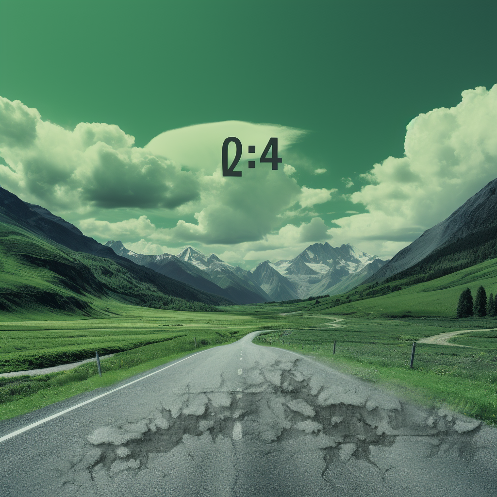 Scenic Swiss Road with Green Calendar