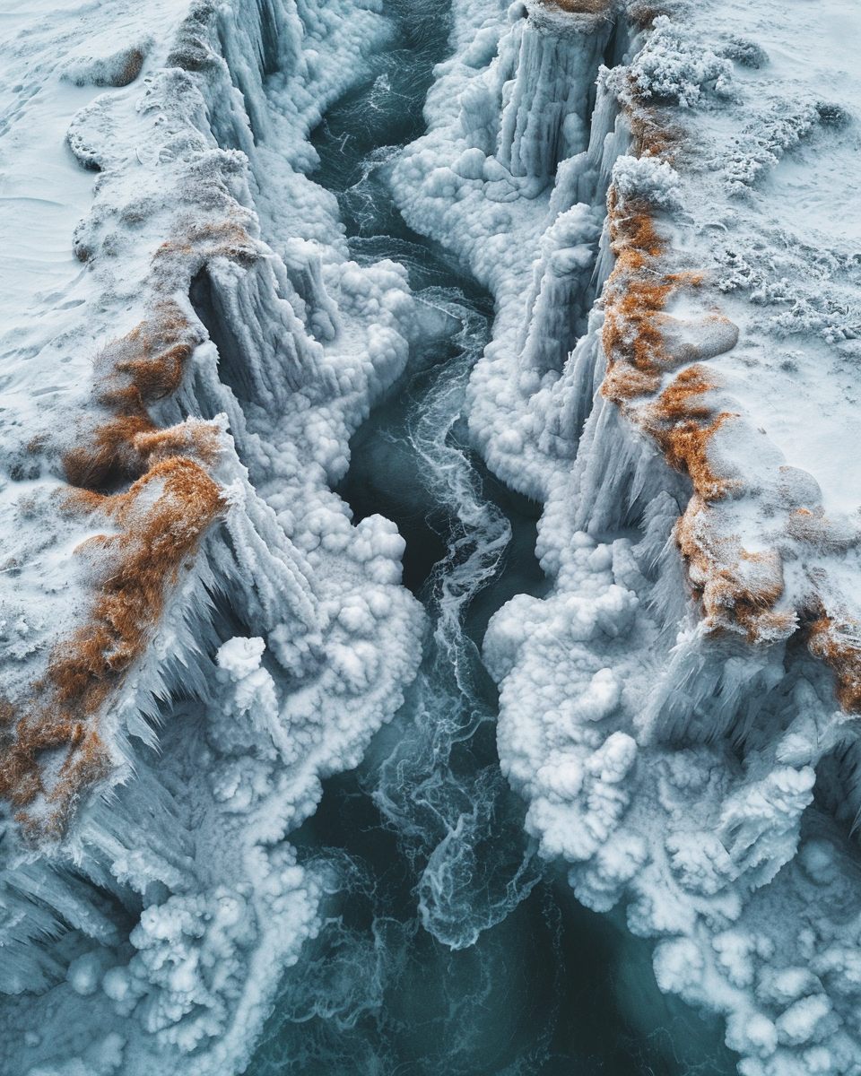 Greenland ice sheet melting into muddy river