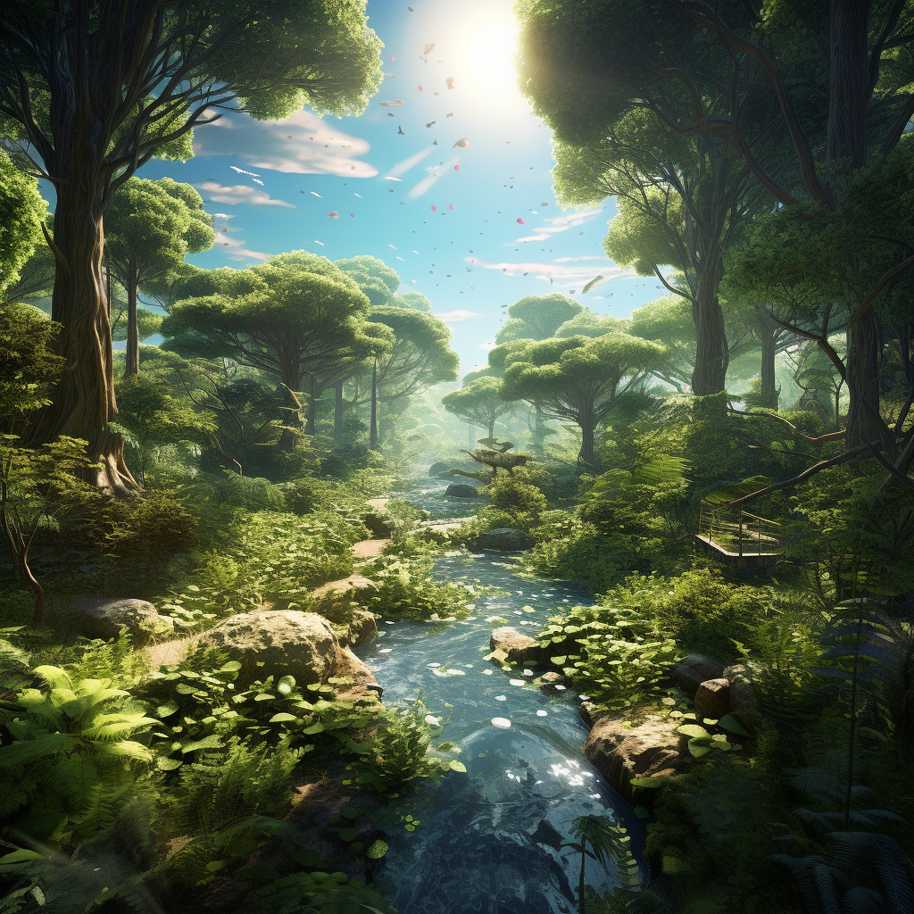 Image of vibrant green forest