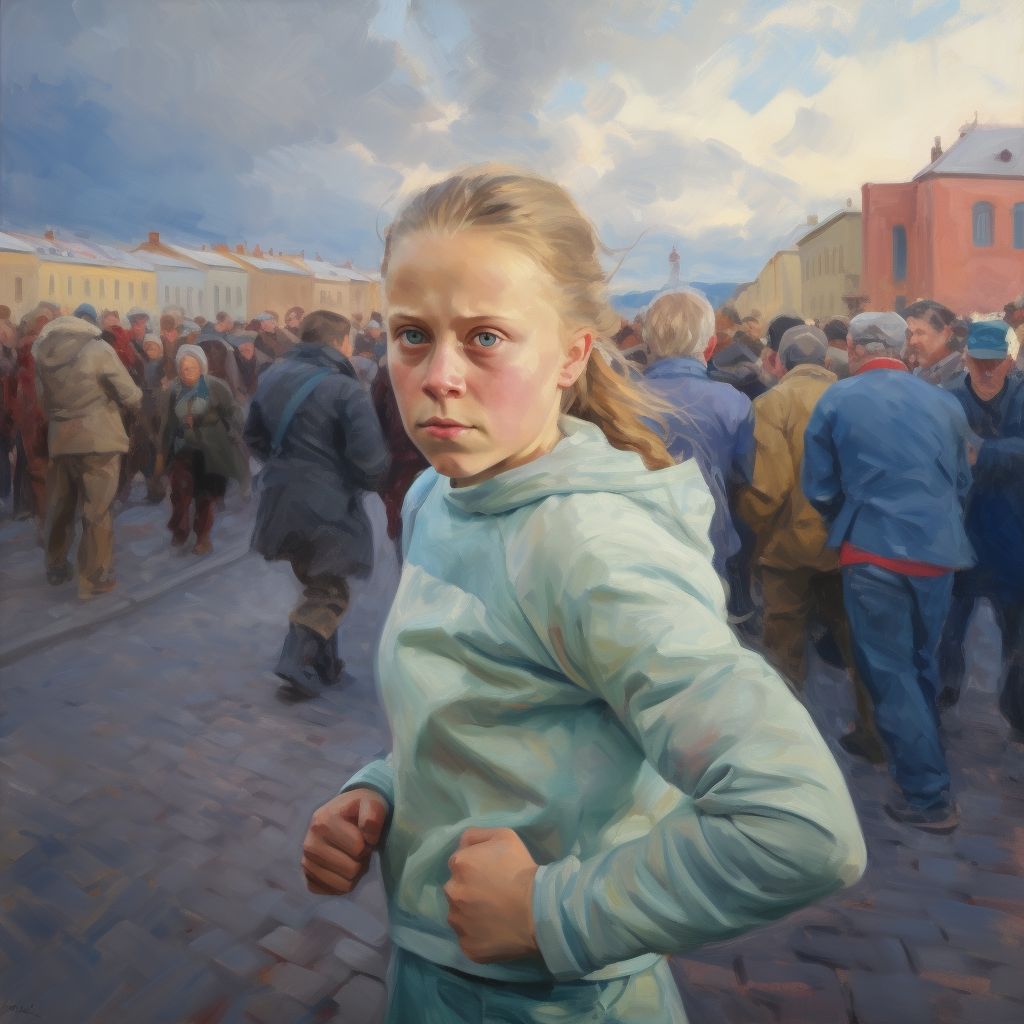 Greta Thunberg Boxing Image