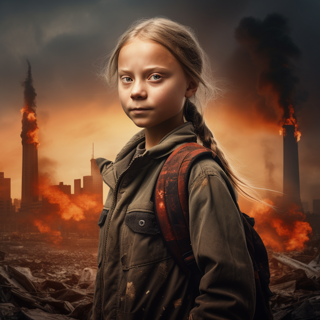 Young activist Greta Thunberg leading the New World Order