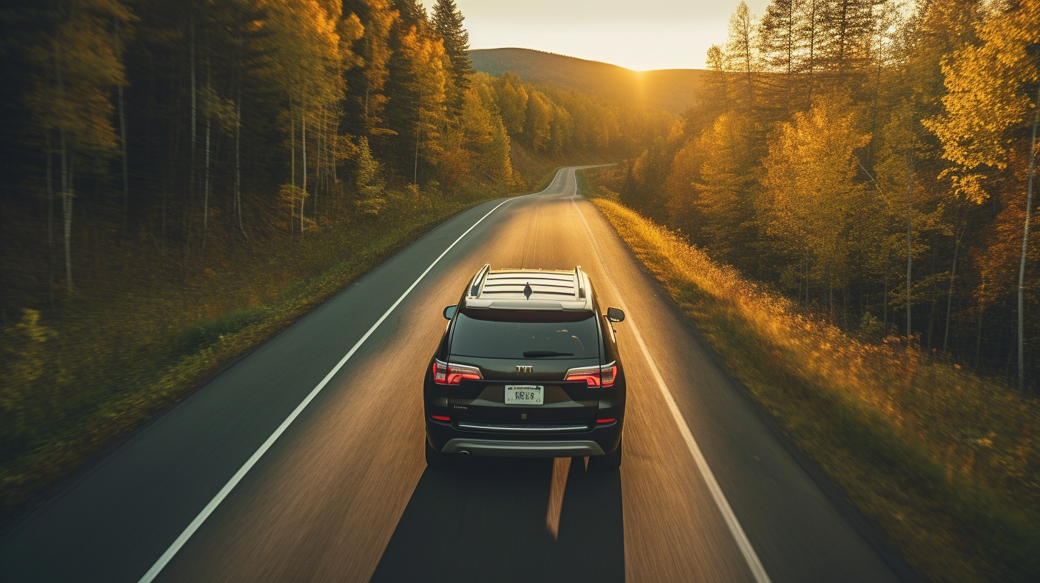 Jeep Grand Cherokee on Forest Road