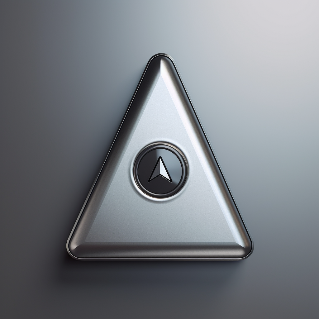 Grey Play Button - Modern Sleek