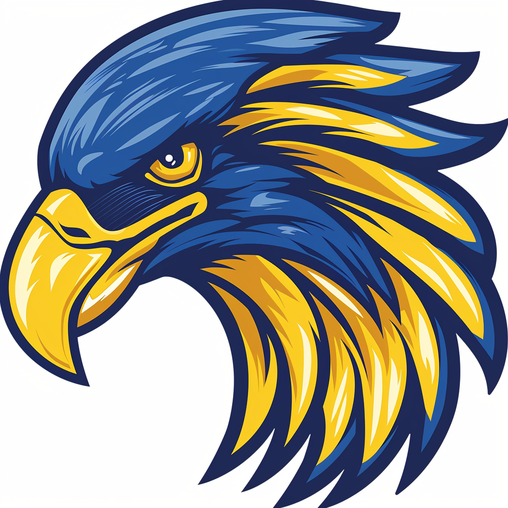 Griffin basketball logo blue yellow