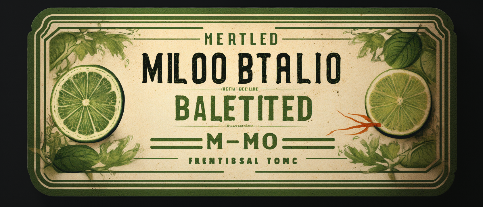 Grilled Mojito Beercocktail Text Label