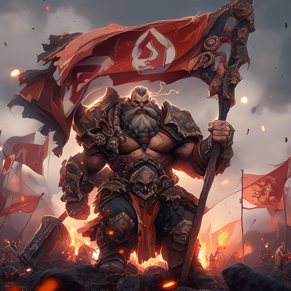 Dwarf flag-waver in stunning art