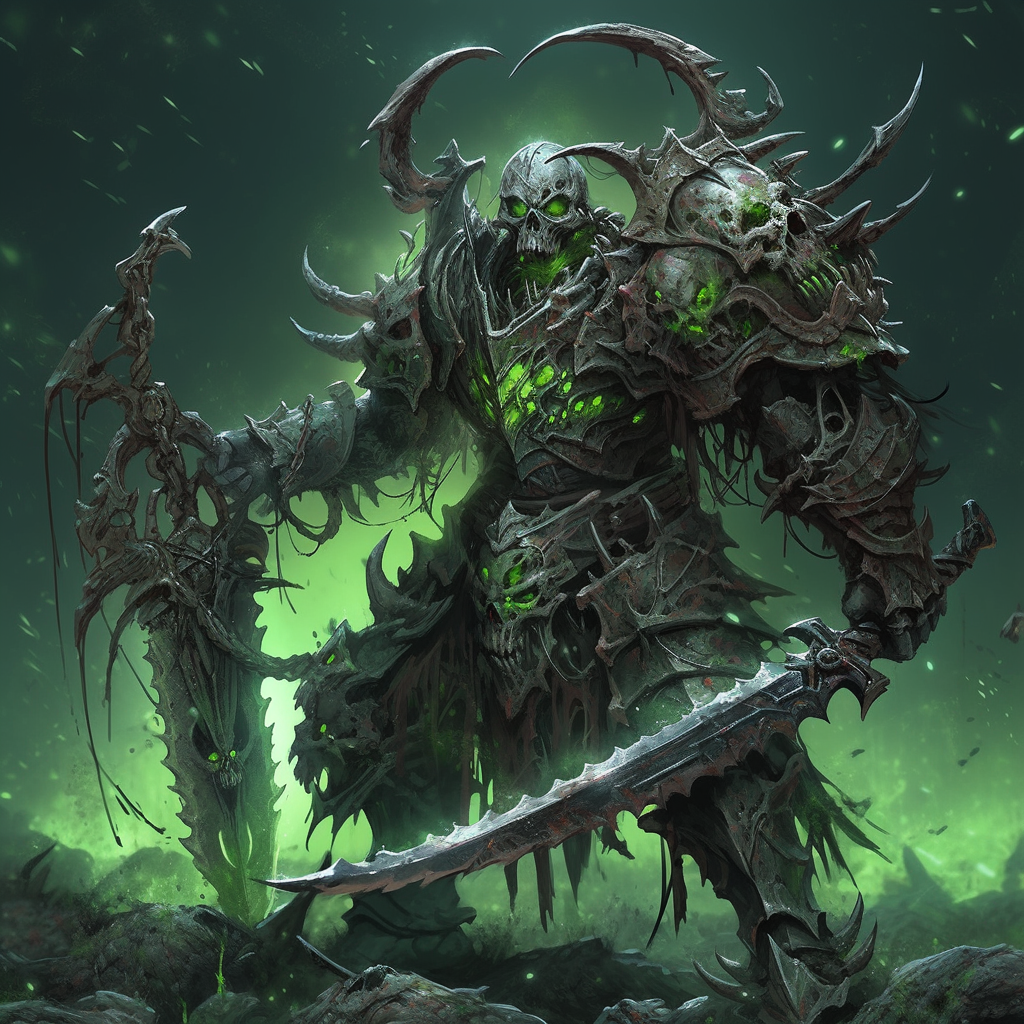 Powerful Chaos Warrior of Nurgle