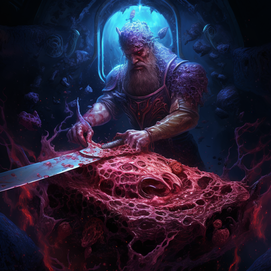 Grimdark Cosmic Eldritch Butcher with Meat Cleaver