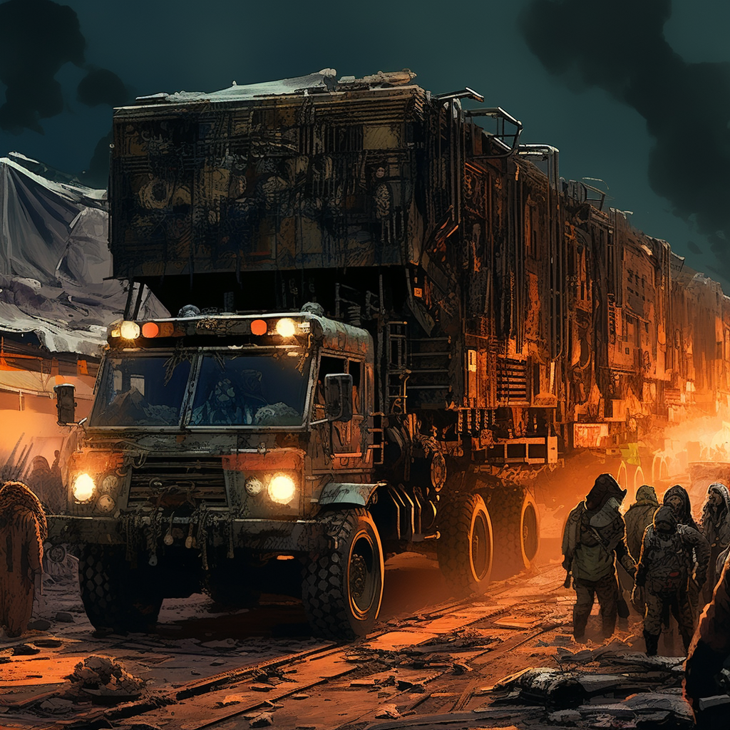 Grimdark Industrial Wasteland Truck