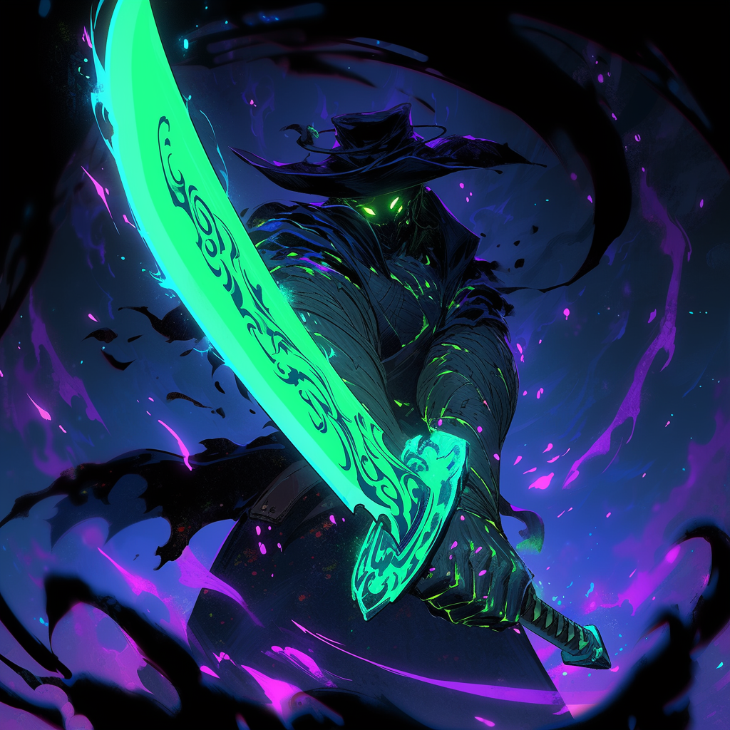 Villainous Sensei Wielding Magic Knife