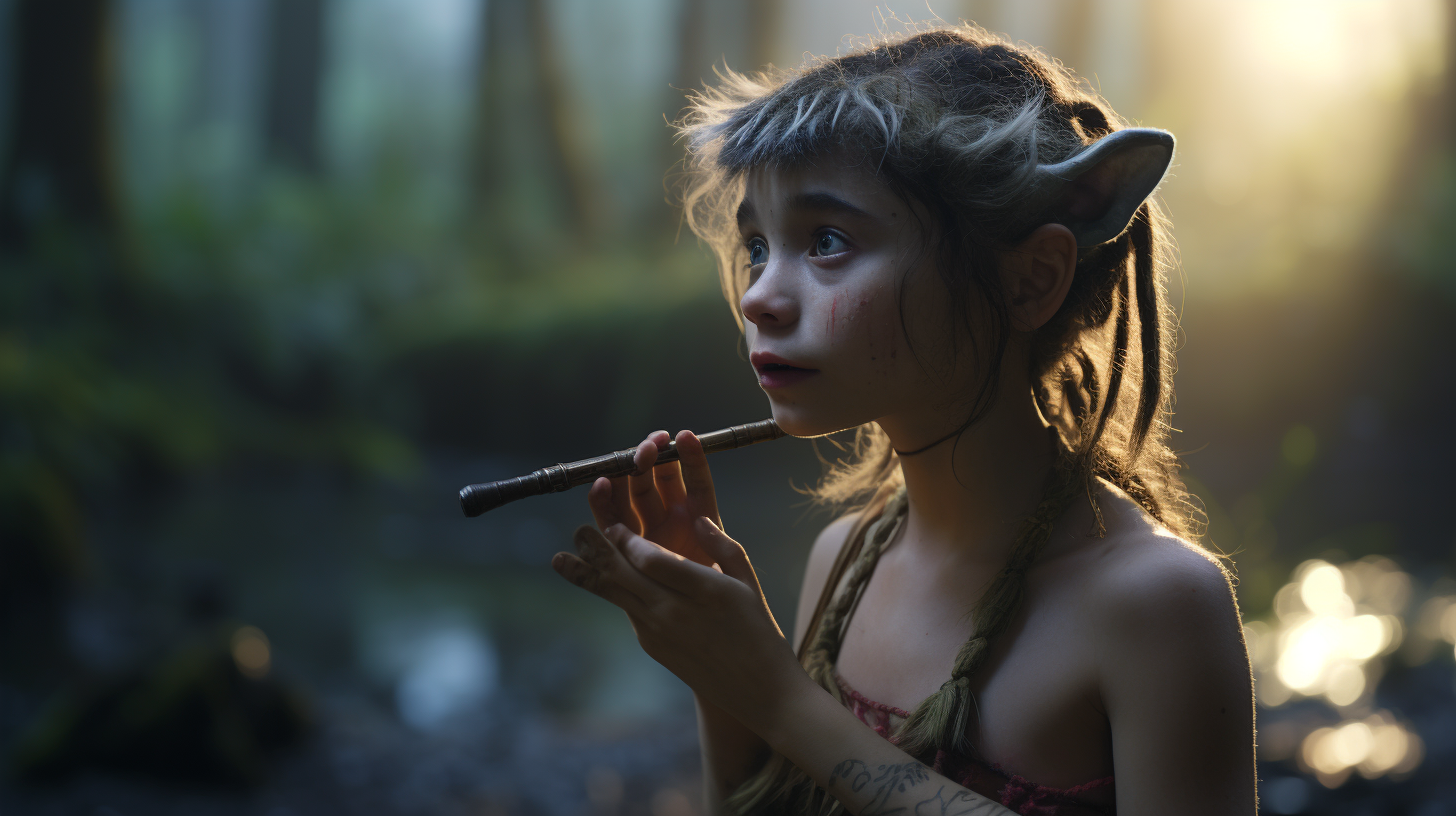 Image of Grimes as Cute Faun Dancing