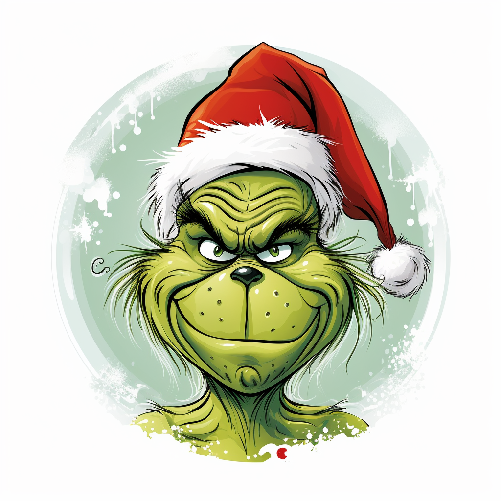 The Grinch on a comic book page