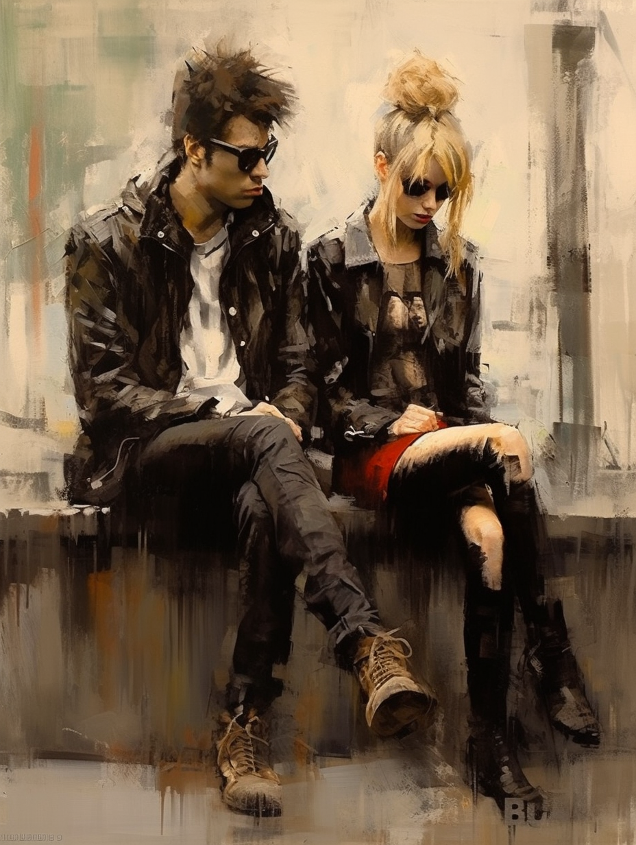 Andre Kohn painting of punk rock scene ?