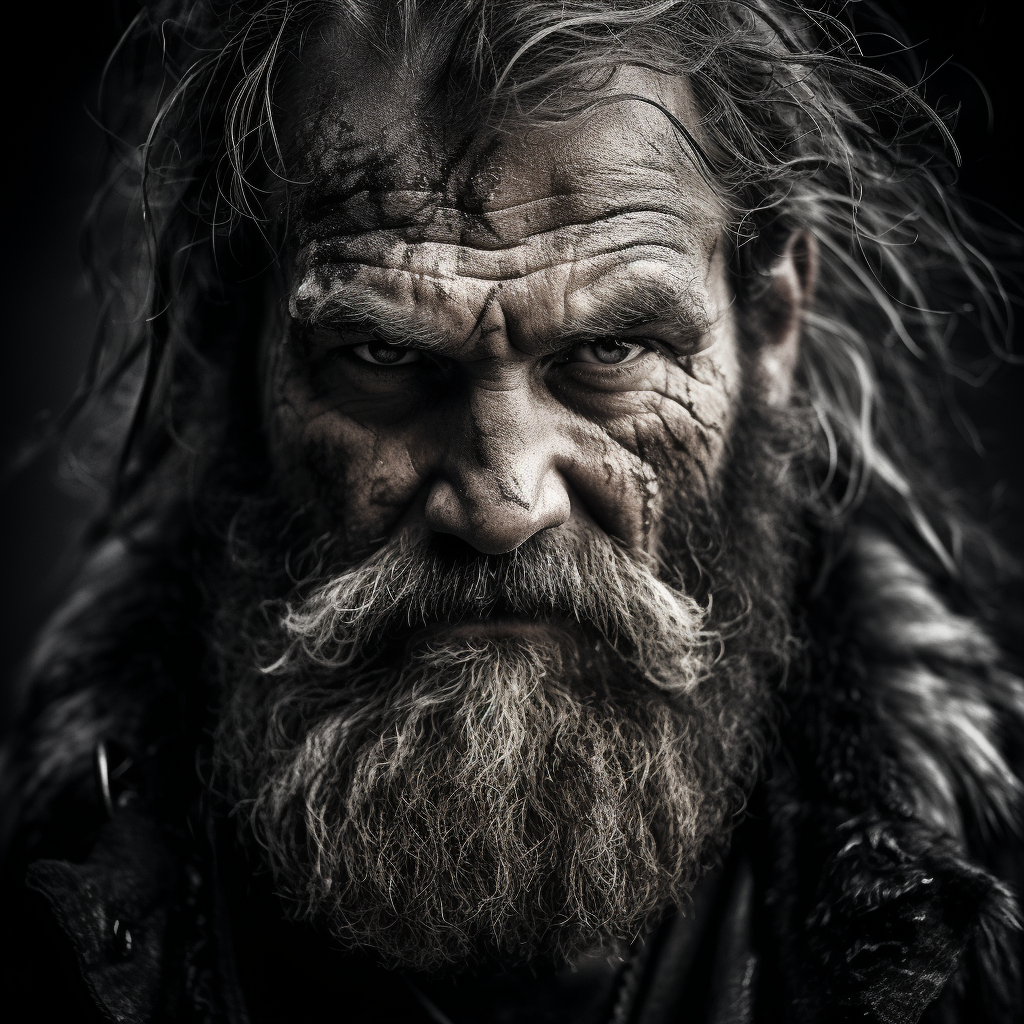 Grizzled Barbarian Inspire by Sebastião Salgado