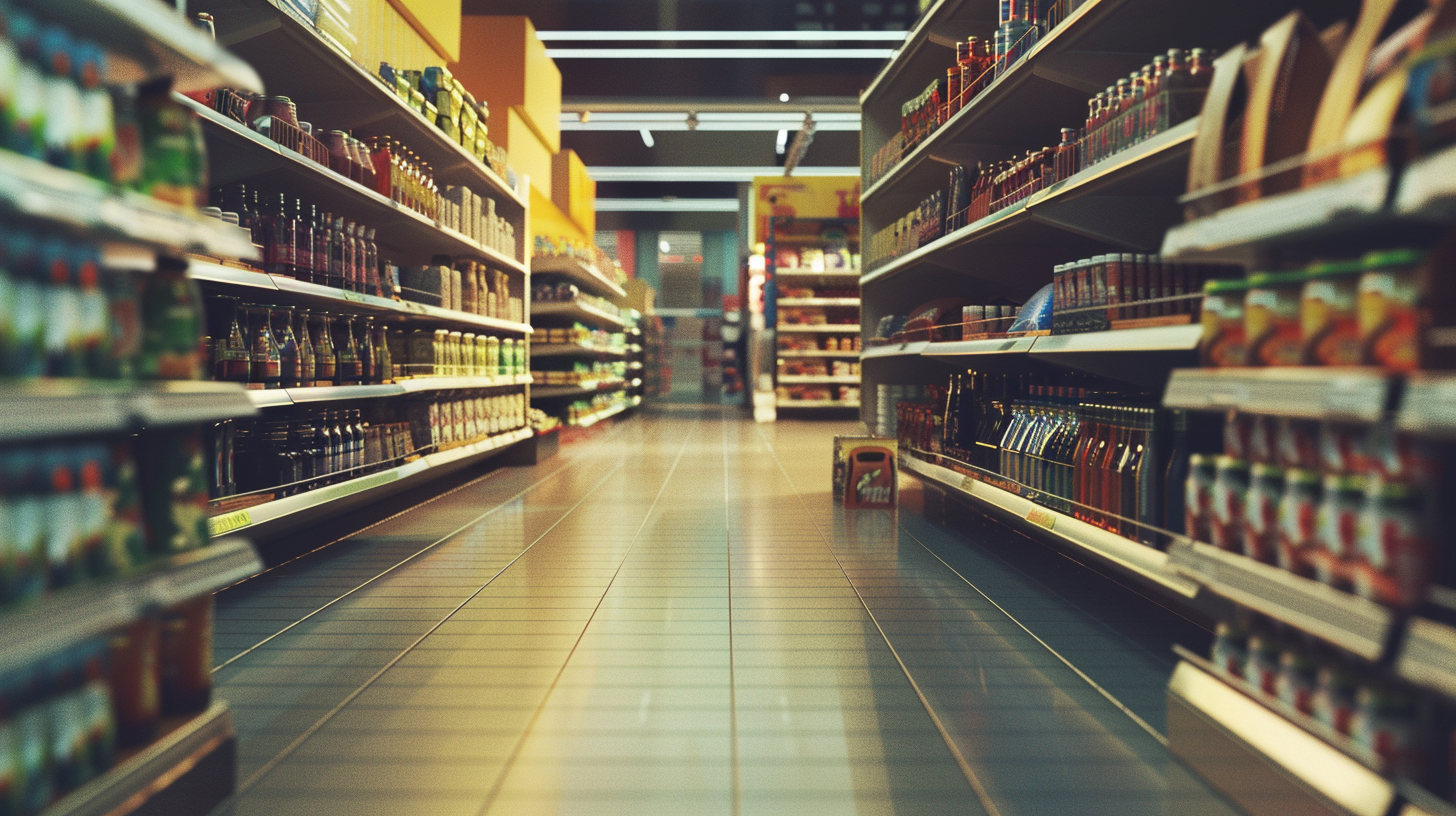 Grocery store aisle image display