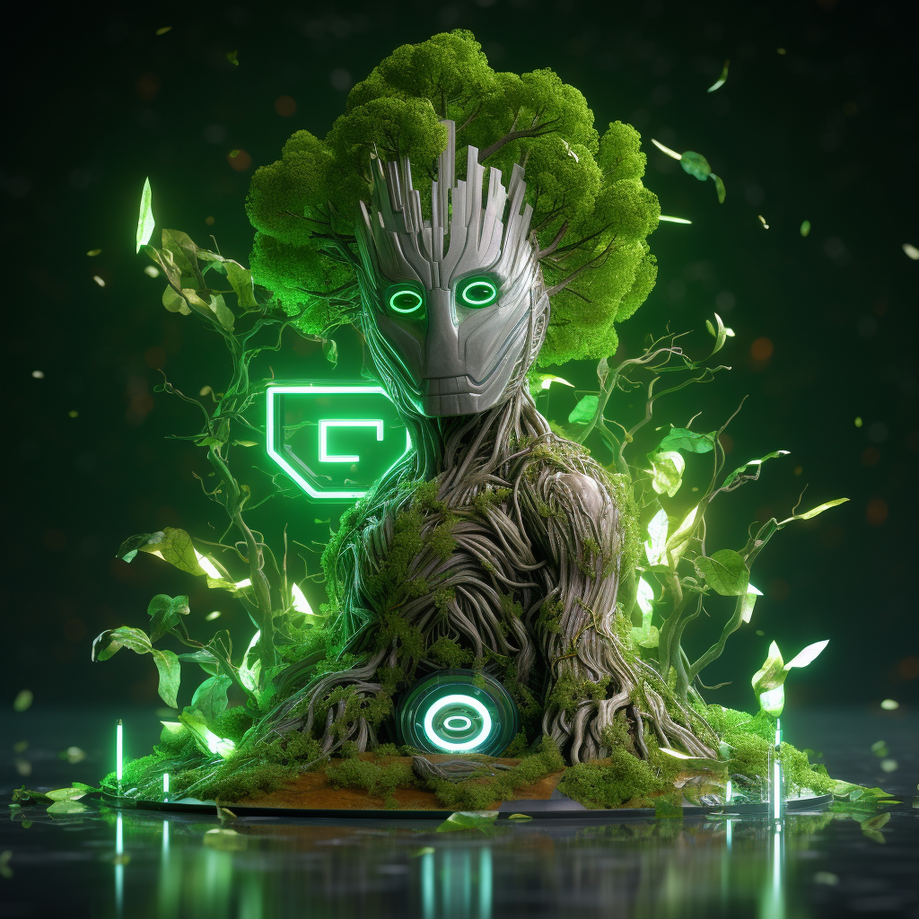 GROOT 2 3D Tree Logo