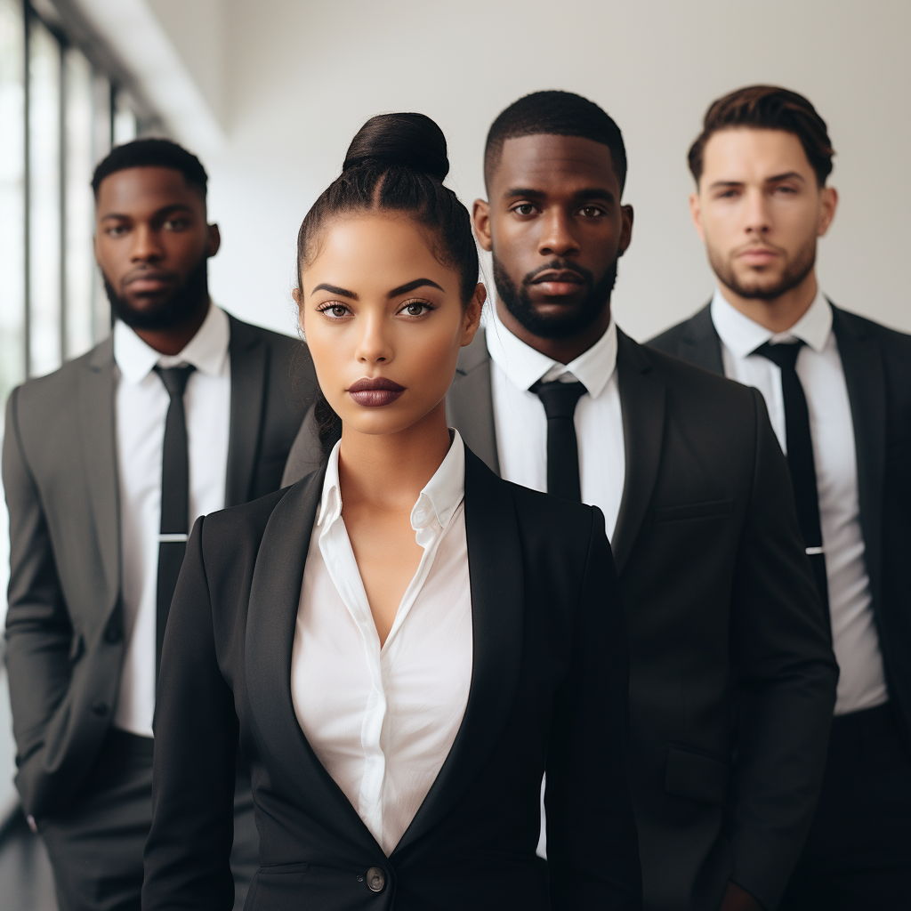 Diverse group of stunning black professionals