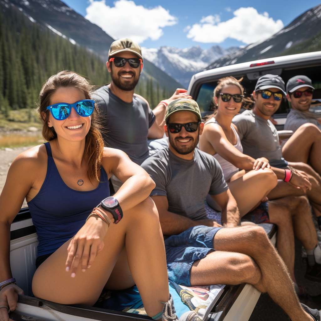 Runners at Trailhead with Sunglasses