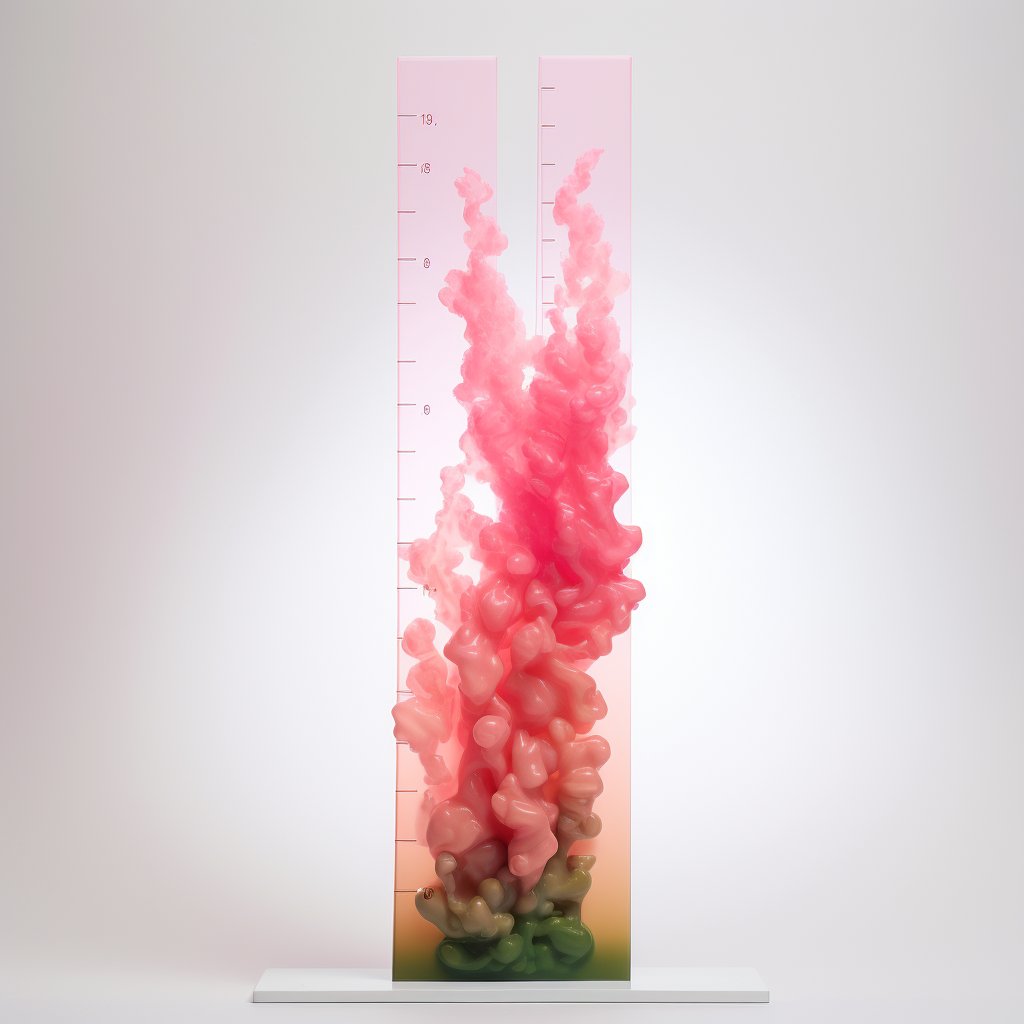 Vibrant Growth Chart on Pink and Green Paper