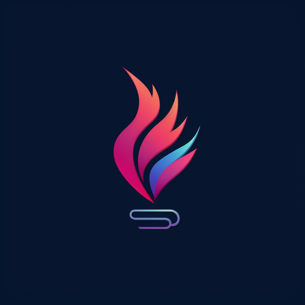 Growth marketing agency logo in dark blue and pink-red