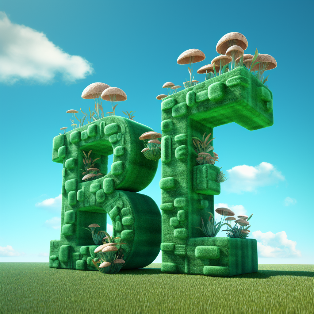 Vibrant 3D 'Growth' Word Image