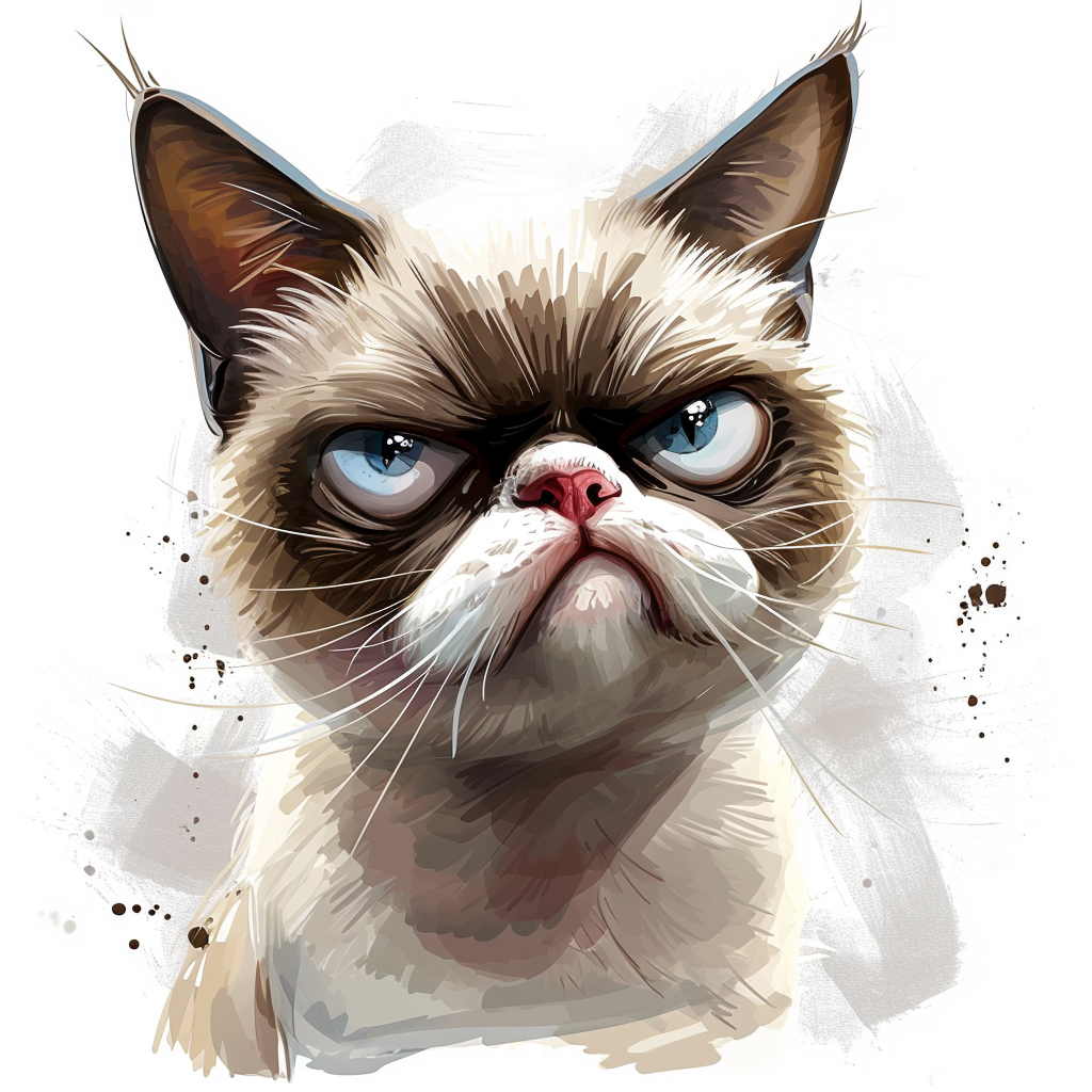 Grumpy Cat in Caricatures and Graphic Prints