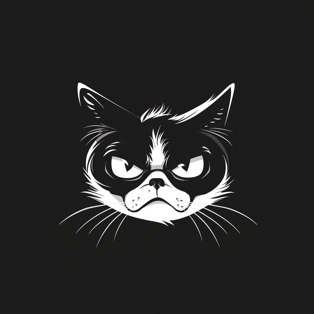 Grumpy Chubby Cat CindyCat Logo