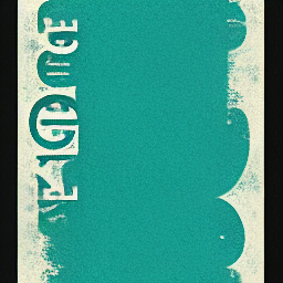 Grunge teal typeface in Emigre and VGC style