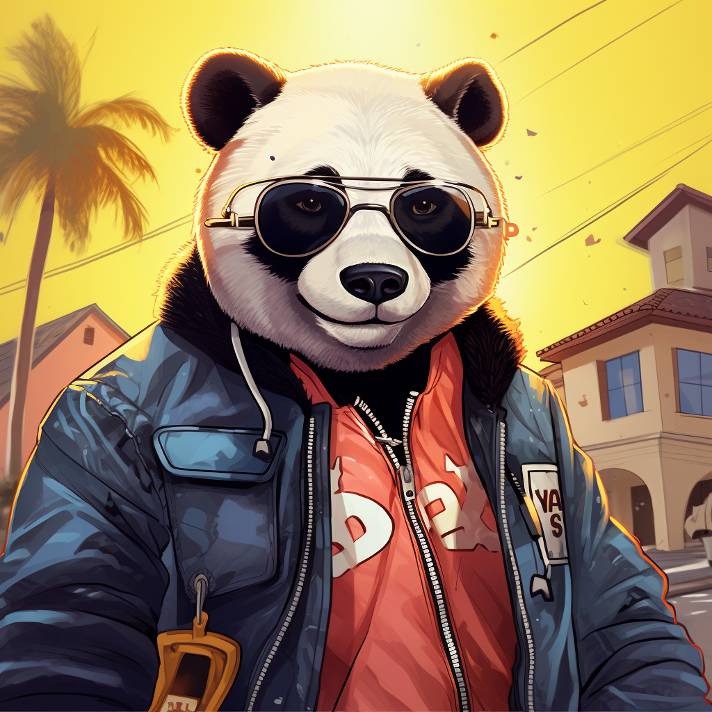 Colorful GTA Style Funky Panda