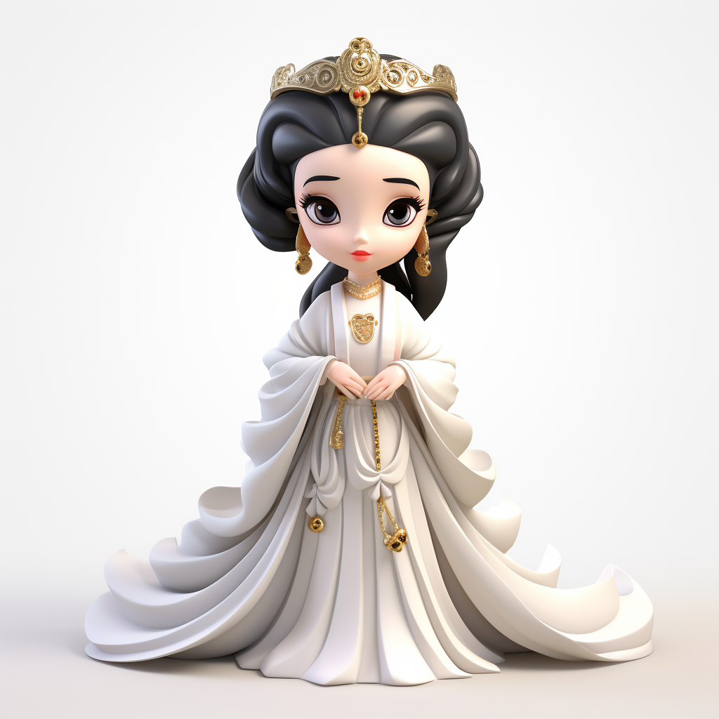 Cute illustration of Guan Yin Bodhisattva Goddess