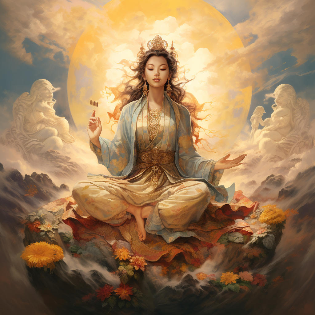 Mystical Guanshiyin Renunciation Day Illustration