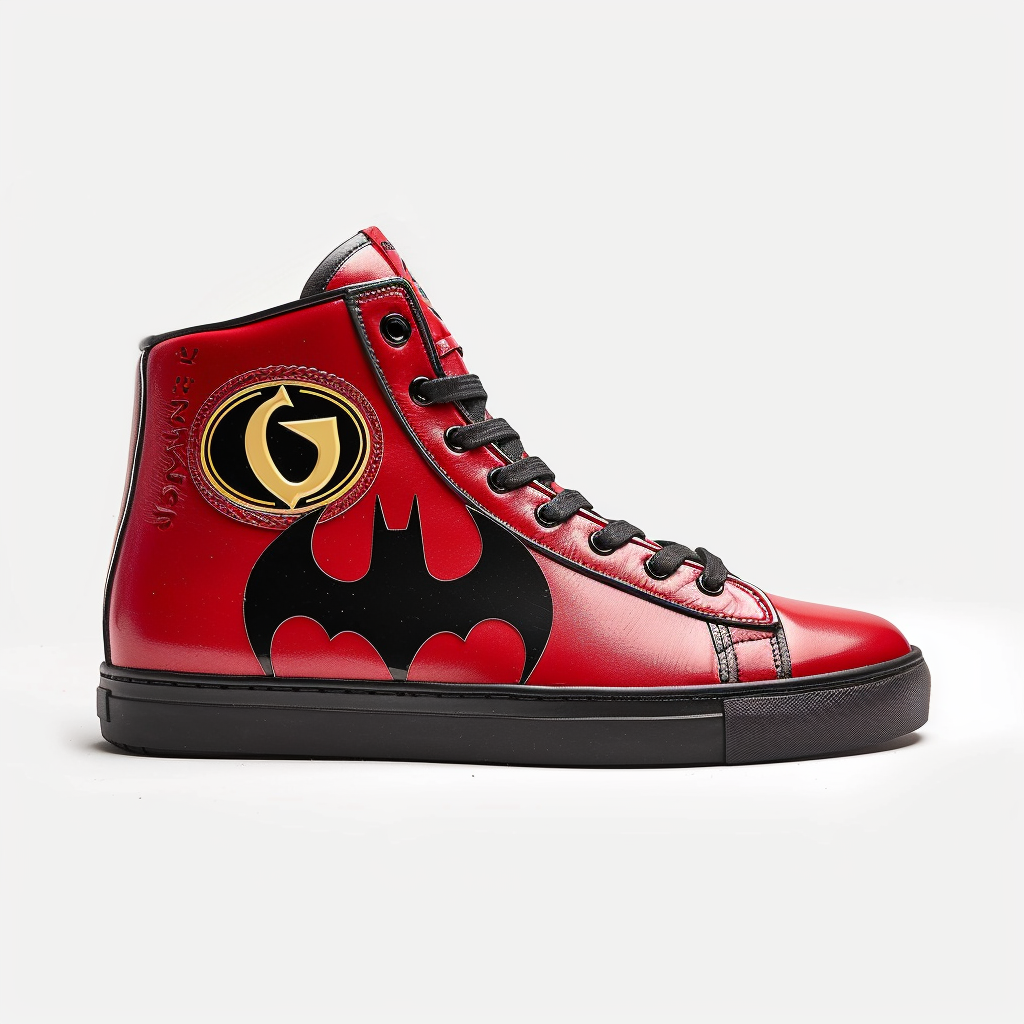 Gucci sneakers Batman white background