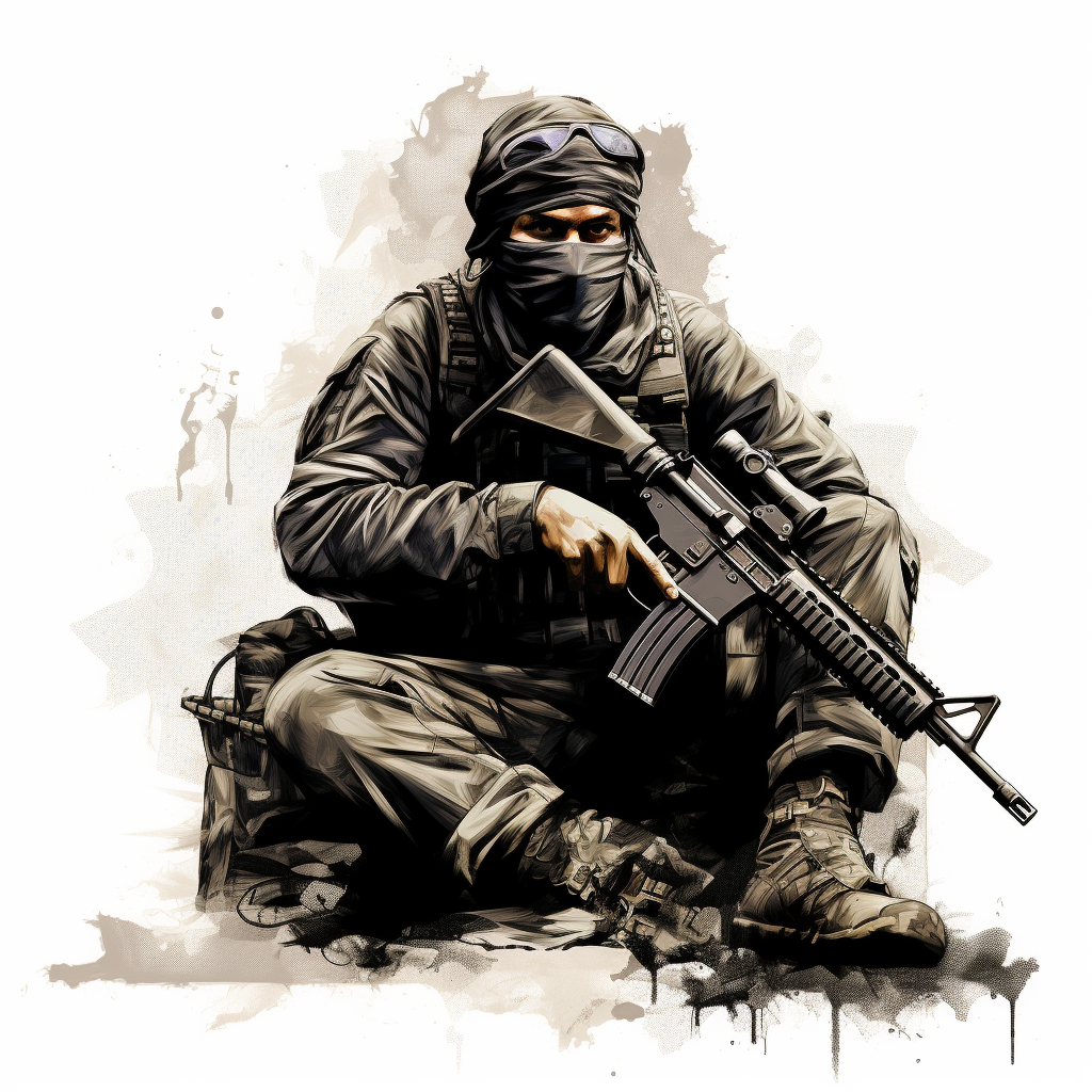 Illustration of a Guerilla Soldier