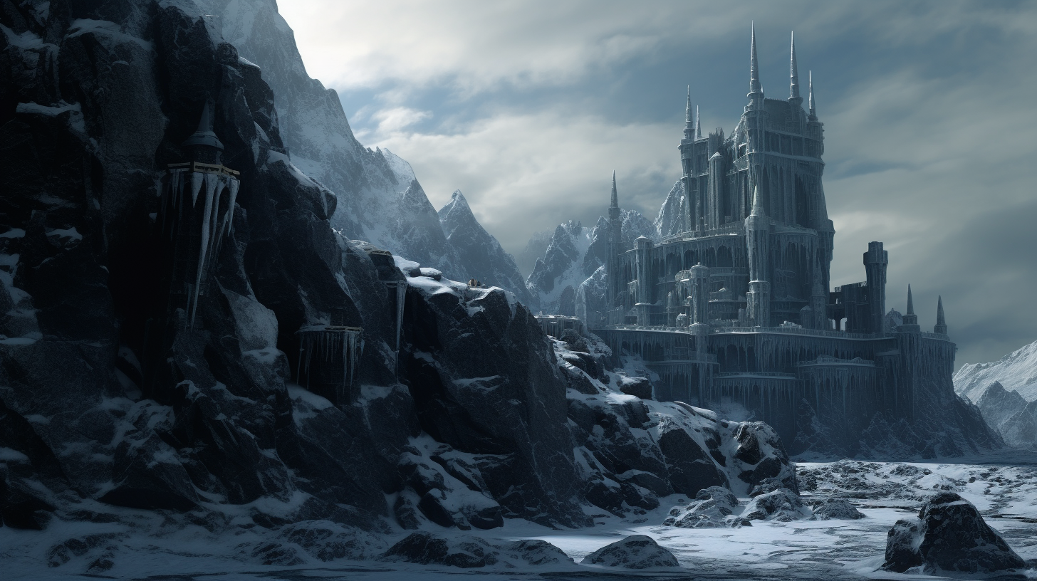 Frozen Ancient Land Cinematic Still