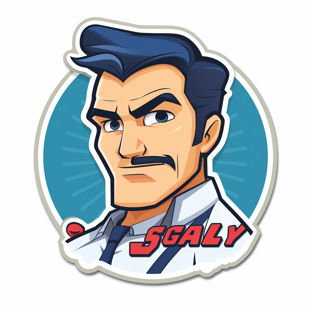 Cartoon-style 343 Guilty Spark sticker