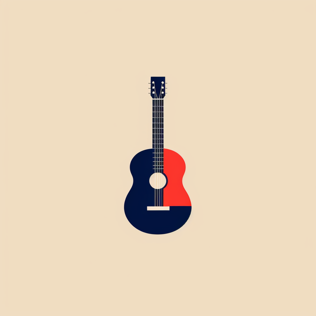 Minimal guitar logo design