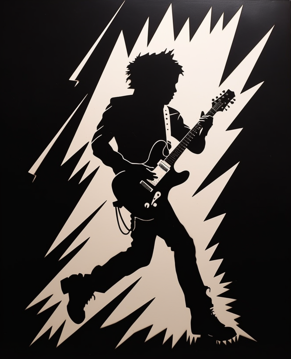 Guitarist Flash Thunder Print Artwork