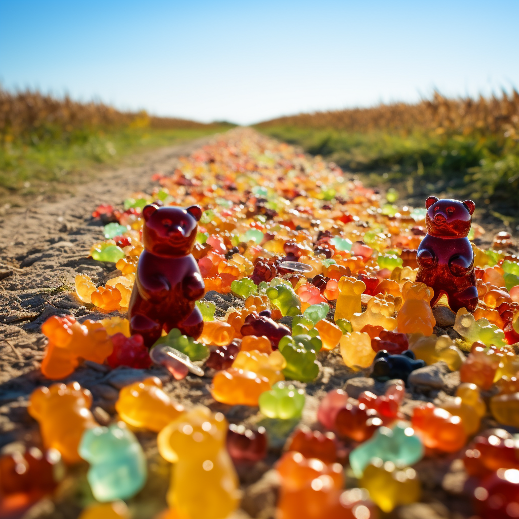 Gummy Bears Candies Field