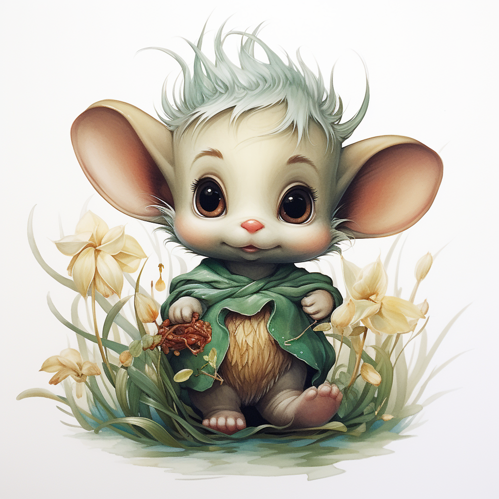 Adorable gumnut baby in Disney style