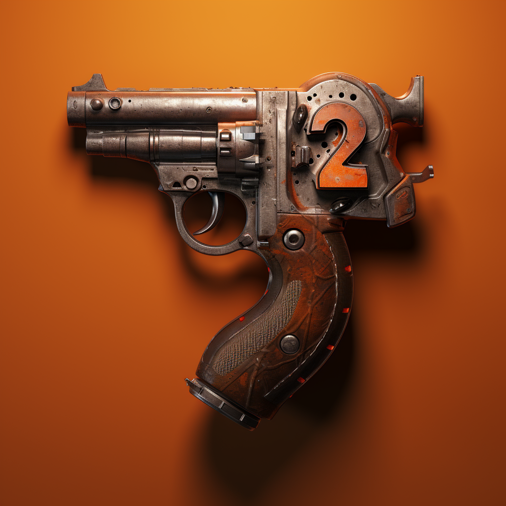 Gun-Shaped Number Two Illustration